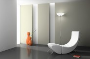 Elegant interior with white armchair 3D rendering